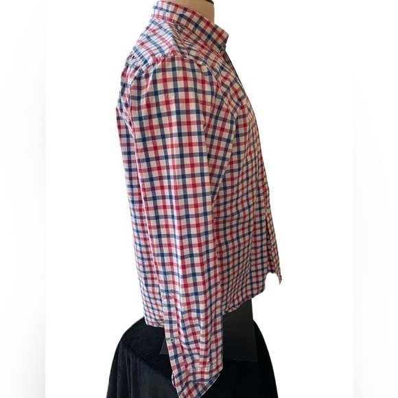 BONOBOS Standard Fit Pink Blue Checked Button‎ Down Size Large - Picture 4 of 10